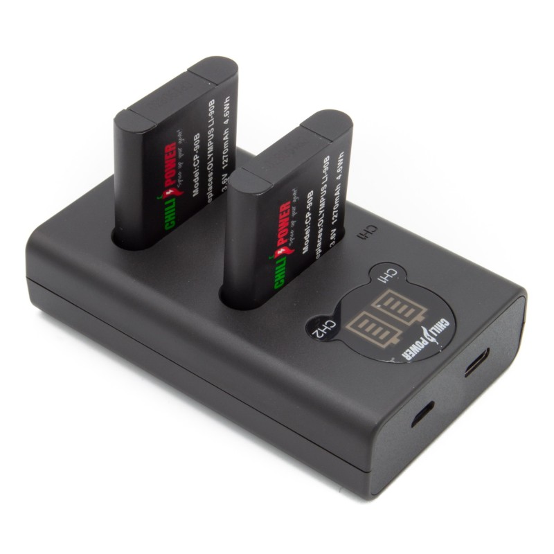 ChiliPower Li-90B Olympus USB Duo Kit - Camera accu set