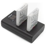 ChiliPower EN-EL5 Nikon USB Duo Kit - set de batteries d'appareil photo avec chargeur double USB