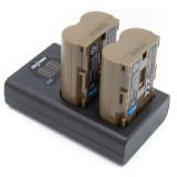 ChiliPower BP-511 Canon USB Duo Kit - ensemble d'accumulateurs pour appareil photo avec double chargeur