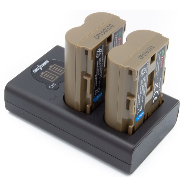 ChiliPower BP-511 Canon USB Duo Kit - ensemble d'accumulateurs pour appareil photo avec double chargeur