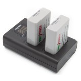 ChiliPower LP-E5 Canon USB Duo Kit - Set de 2 batteries appareil photo avec chargeur double USB