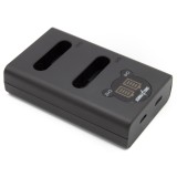 ChiliPower chargeur double pour 2 batteries Olympus Li-90B / Li-92B simultanément