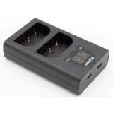 ChiliPower chargeur double USB pour 2 batteries Panasonic DMW-BLF19E simultanément