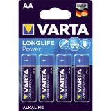 Lot de 4 piles alcalines AA Varta LongLife Power 4906 haute performance