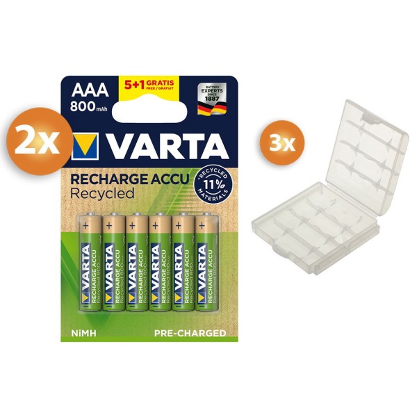 Varta AAA piles rechargeables pack avantage 10+2 gratuit - 800mAh - NiMH
