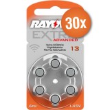 Pack économique piles pour appareils auditifs Rayovac - Type 13 (orange) - 30 x 6 pièces + testeur de piles gratuit