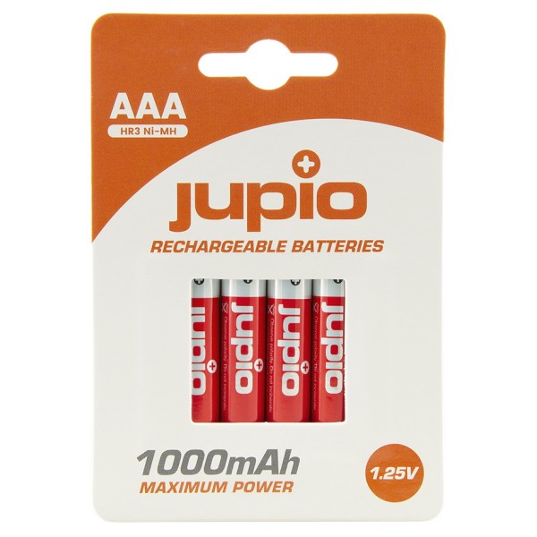 Jupio piles AAA rechargeables 1000mAh - pack de 4