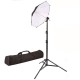StudioKing Strobist Set avec Trépied KBW-80 - kit complet avec parapluie diffuseur et support inclinable - Image 1