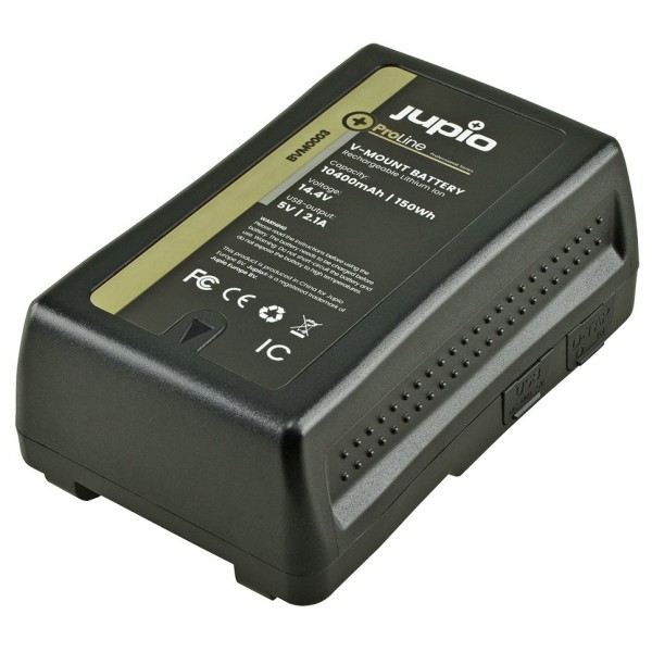 Jupio V-Mount ProLine batterie avec indicateur LED - 10400mAh/150Wh - sortie D-Tap et USB 5V DC