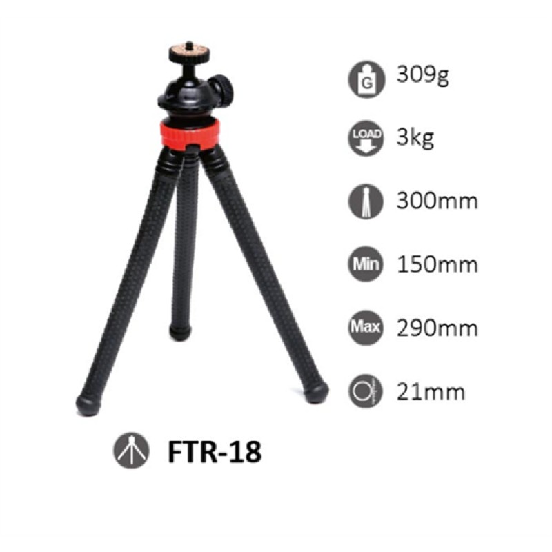 StudioKing Flexibel Tafelstatief FTR-18 met Smartphone Adapter