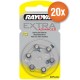 Lot de 20 piles pour appareils auditifs Rayovac type 10 (jaune) - 120 piles - Image 2