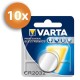 Pack de 10 piles bouton Varta CR2032 - lithium 3V