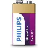 Philips 9V lithium batterij 1200mAh - longue durée pour détecteurs de fumée