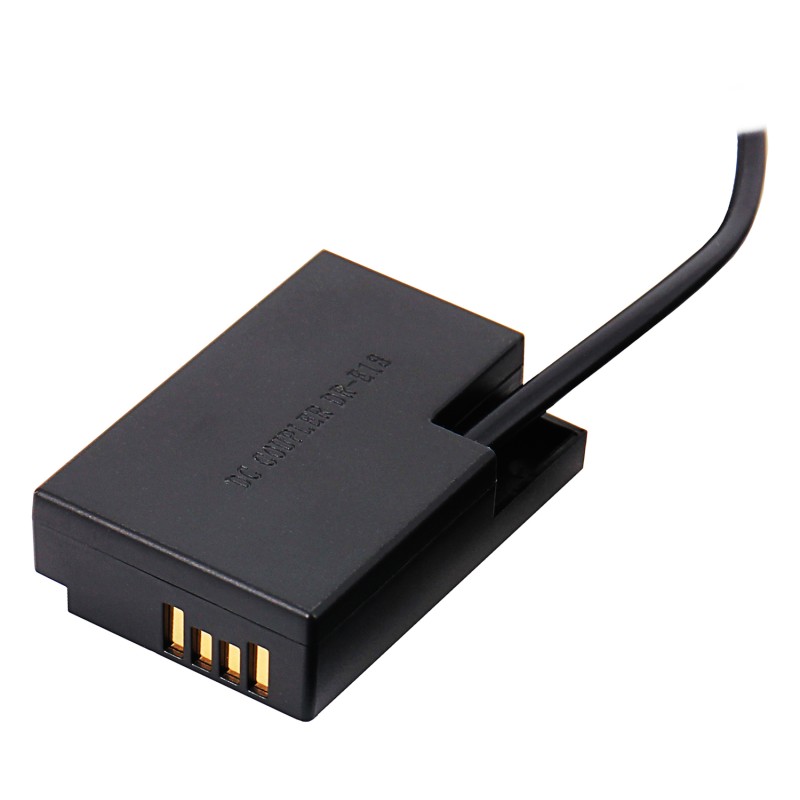 Dummy accu Canon LP-E17 met D-Tap aansluiting