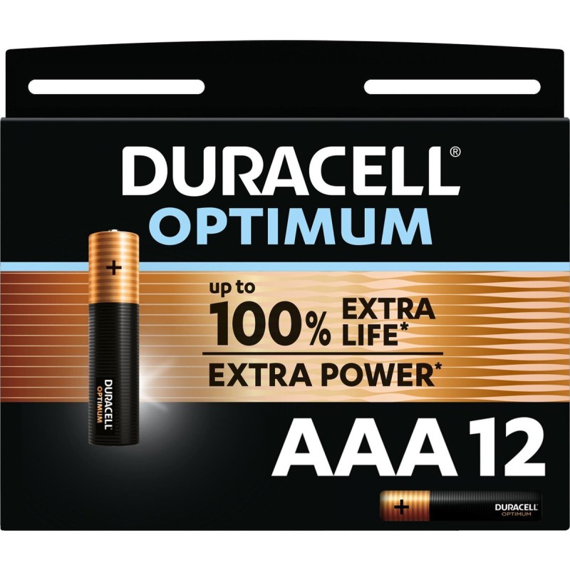 Duracell Optimum Alkaline AAA batterijen - 12 stuks