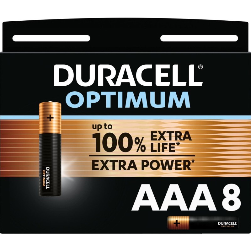 Duracell Optimum Alkaline AAA batterijen - 8 stuks