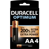 Duracell Optimum piles alcalines AA - pack de 4
