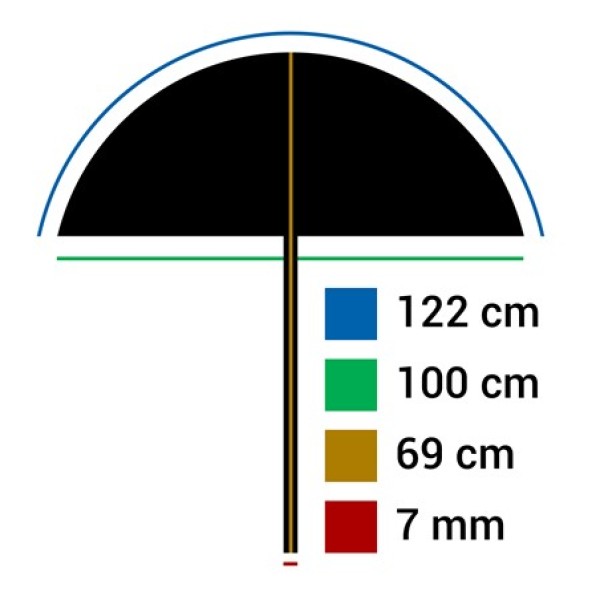 Falcon Eyes parapluie flash UR-48SB1 argenté/noir 122 cm