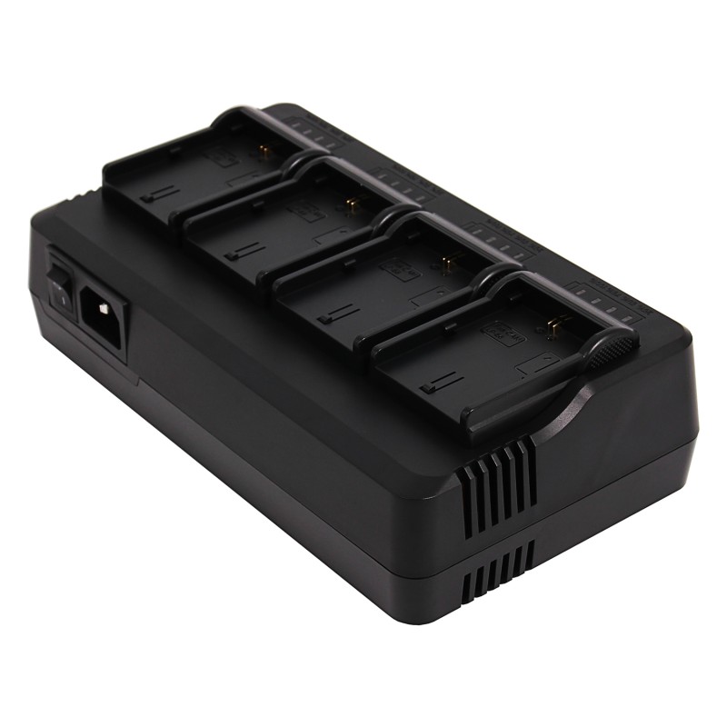 Professionele oplader voor 4 accu's Canon LP-E6, LP-E6N, LP-E6P