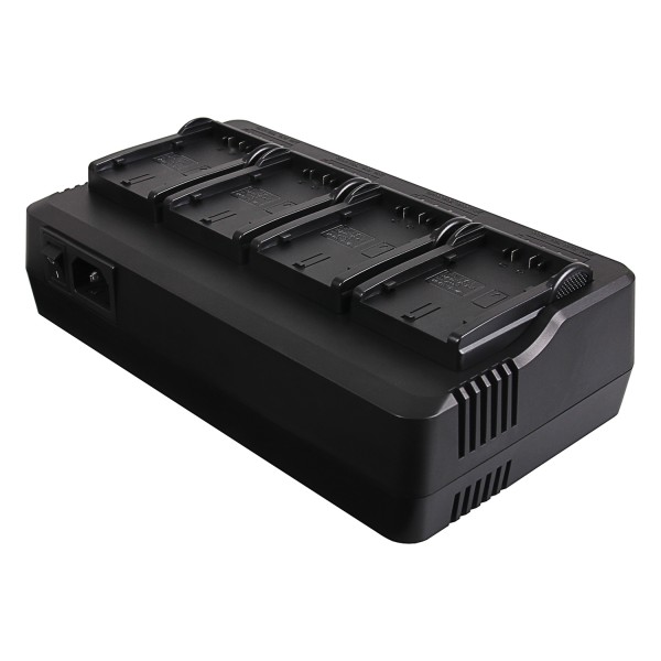 Chargeur professionnel 4 batteries compatible avec Panasonic VW-VBD29, VW-VBD58, VW-VBD78