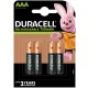 4 piles rechargeables AAA Duracell - Stays Charged 750mAh - Image 2