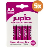 Jupio Direct Power Plus lot de 20 piles AA rechargeables 2500mAh prêtes à l'emploi