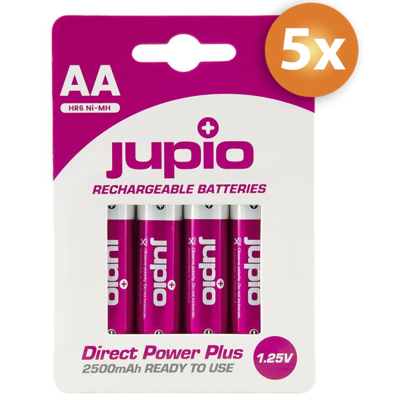 Pak van 20 x Jupio AA batterijen Direct Power Plus 2500mAh