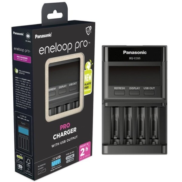 Panasonic Eneloop Pro BQ-CC65 chargeur professionnel pour piles AA et AAA