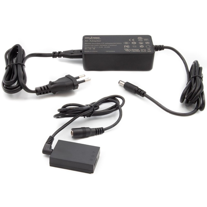 ChiliPower Netadapter DR-E12 voor Canon - plus LP-E12 dummy accu - Adapter Kit