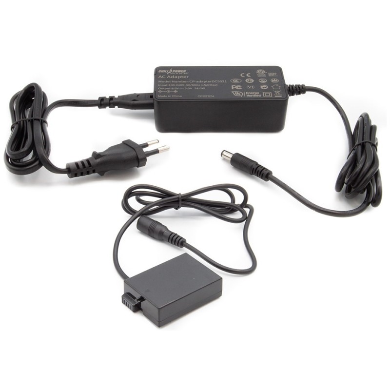 ChiliPower Netadapter ACK-E8 voor Canon - plus LP-E8 dummy accu - Adapter Kit