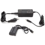 ChiliPower Netadapter DR-F550 pour Sony avec batterie factice NP-F550 - Kit adaptateur pour caméra, lampe LED et moniteur
