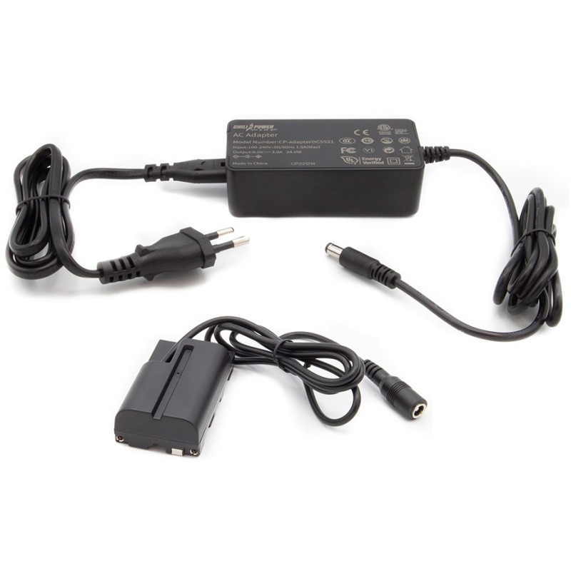 ChiliPower Netadapter DR-F550 voor Sony - plus NP-F550 dummy accu - Adapter Kit