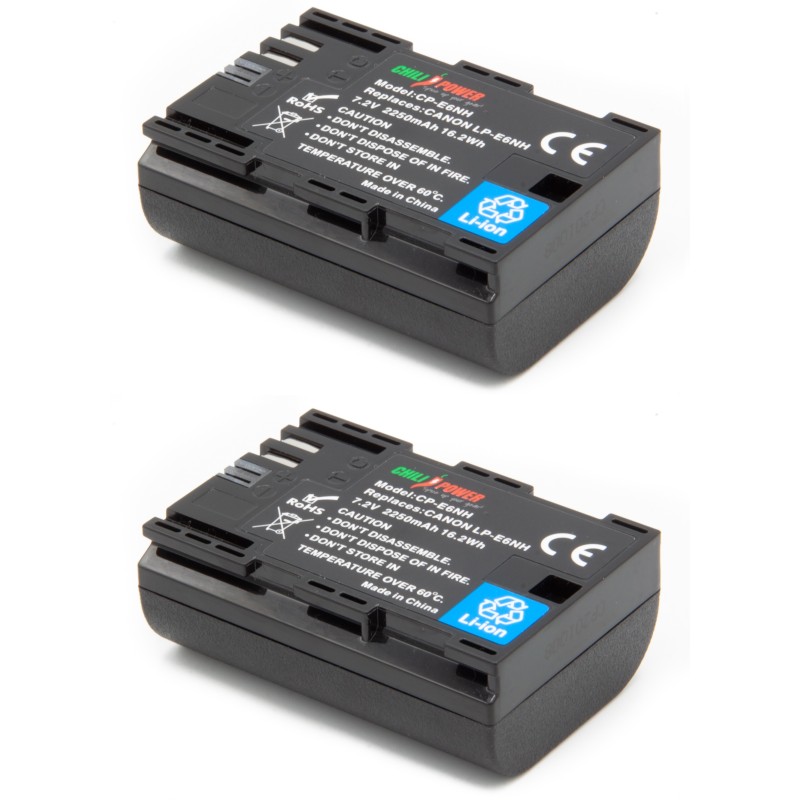 ChiliPower LP-E6NH accu voor Canon - 2250mAh - 2-Pack