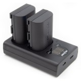 ChiliPower LP-E6NH Canon USB Duo Kit - set d'accus pour appareil photo avec chargeur double USB