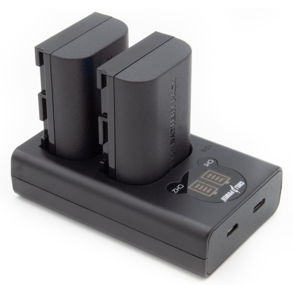 ChiliPower LP-E6NH Canon USB Duo Kit - set d'accus pour appareil photo avec chargeur double USB