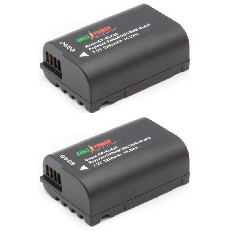 ChiliPower DMW-BLK22E accu voor Panasonic - 2250mAh - 2-Pack