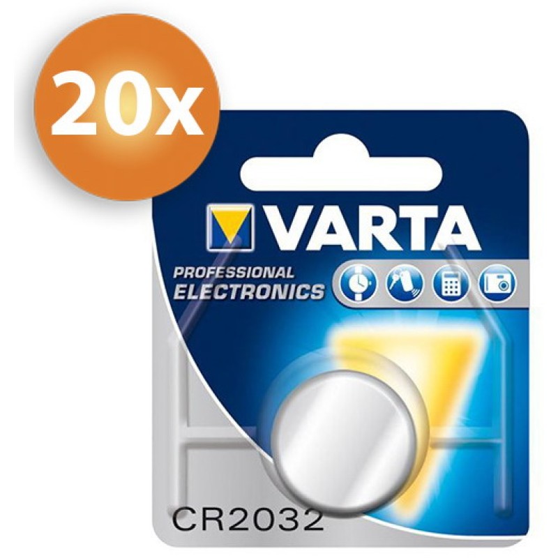 Varta CR2032 knoopcel batterij - 20 stuks Voordeelverpakking