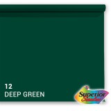 Superior papier de fond 12 Deep Green 1,35 x 11m - Qualité professionnelle mate et sans plis