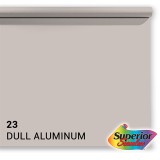 Superior papier de fond 23 Dull Aluminum 1,35 x 11m - gris clair mat professionnel