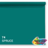 Superior papier de fond 74 Spruce turquoise 1,35 x 11m pour photographie et présentation
