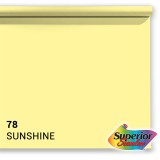 Superior papier de fond 78 Sunshine jaune vif 1,35 x 11m pour photographie professionnelle