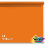 Superior papier de fond 94 Orange 1,35 x 11m - papier fond professionnel sans couture mat
