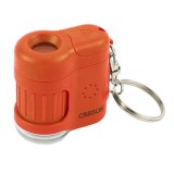 Carson MicroMini microscope de poche 20x orange avec éclairage LED et UV