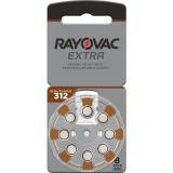 Rayovac piles auditives type 312 (marron) lot de 8