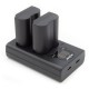ChiliPower EN-EL15c kit duo USB pour Nikon - 2 batteries 2280mAh avec chargeur double USB