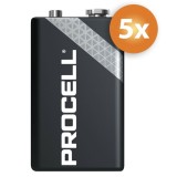 Piles alcalines Duracell Procell 9V - lot de 5