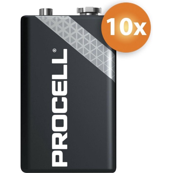 Lot de 10 piles alcalines Duracell Procell 9V