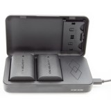 ChiliPower Powercase pour Canon LP-E6, LP-E6N, LP-E6NH - chargeur double, powerbank et étui de rangement 3 en 1