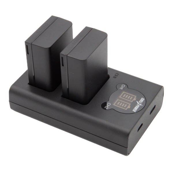 ChiliPower EN-EL25 Nikon USB Duo Kit - set d'accus pour appareil photo avec chargeur double USB