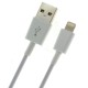 Digibuddy câble de synchronisation et de charge USB Lightning certifié MFi pour iPhone, iPad et iPod - 1 mètre blanc
